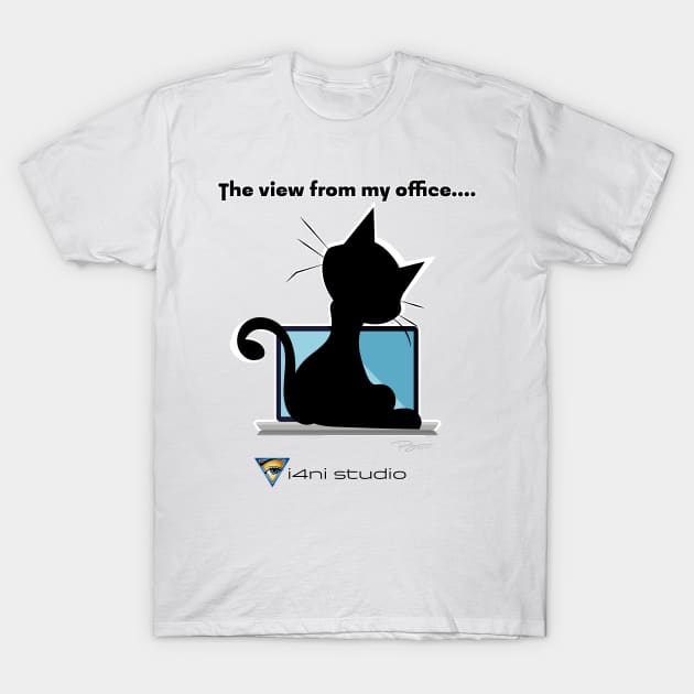 Cat with a view T-Shirt by i4ni Studio